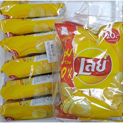 泰國 Lays 原味 薯片 (44g x 6小包)/8包/箱